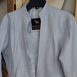 White leather jacket